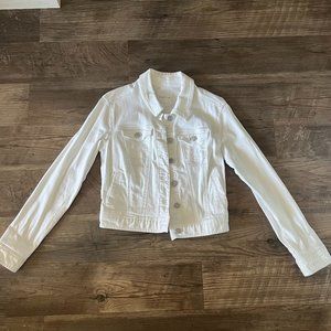 Celebrity + Pink White Button Up Denim Jacket, Small
